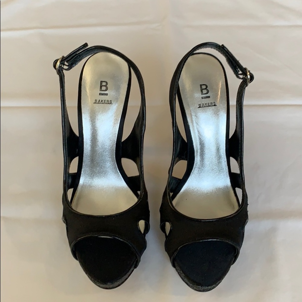 Bakers Peep Toe Platform Slingback Heels